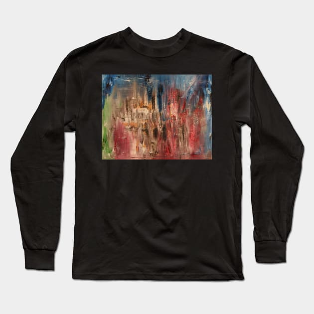 Burning Village Long Sleeve T-Shirt by NightserFineArts